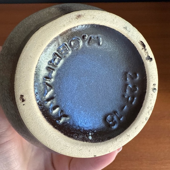 Scheurich 227 18 vintage ceramic vase in gray shades  West Germany - Picture 8 of 10